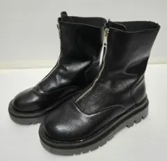 黒ジップブーツ　レディースサイズ38 Mサイズ　24センチ相当　ほぼ新品