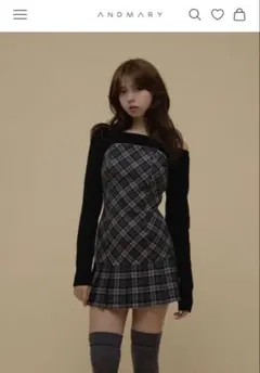 ⭐*︎様 ANDMARY Selena check mini dress