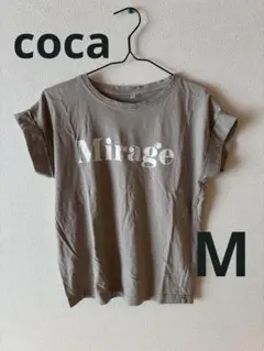 coca Tシャツ　トップス　グレーベージュ　M