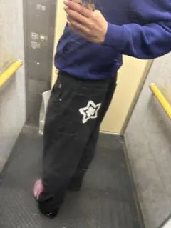 スターチーム ブラックパンツ 2way starteam デニム 30（専用） 専用starteam デニム ダブルニー 黒