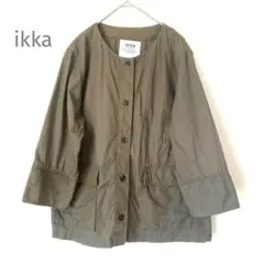 イッカ　薄手ジャケット　アウター無地　M 綿100% カジュアル