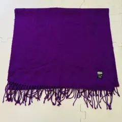 INDIVI 紫色フリンジ付きマフラー