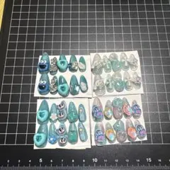 アートネイルチップセット 青系 4セット