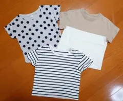 キッズ Tシャツ 3枚セット 水玉 ストライプ