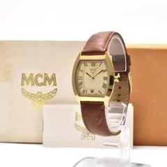 美品 稼働品 MCM エムシーエム メンズ腕時計 ゴールド 箱付きのサムネイル