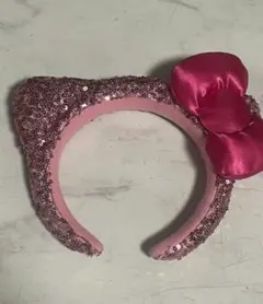 ハローキティ　カチューシャ　USJ　ピンク　スパンコール