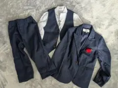 zzluxi　ネイビー フォーマルスーツ　4点セット