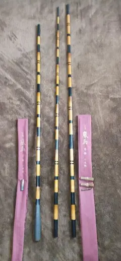 ほぼ未使用 美品 40年前購入 天使平式 魚集 16尺 ヘラ竿 和竿 竹竿