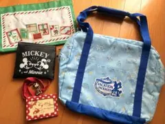 ディズニー ミッキー ミニー エコバッグ トートバッグ2点パスケース 4点セット