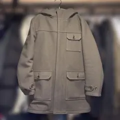 UNUSED フード付きウールコート カーキ