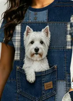 犬柄 Tシャツ ウェスティン