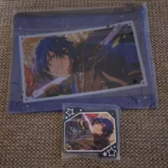 あんスタ プロセカ セガラッキーくじ 漣ジュン クリアポーチ ラバーキーホルダー