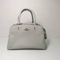 COACH ハンドバッグ ライトグレー レザー