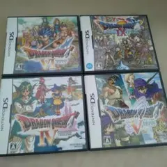 美品】DS版ドラゴンクエストⅣ、Ⅴ、Ⅵ、Ⅸ 4本＋Ⅸ攻略本セット