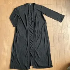 無印良品　ロング丈 リブカーディガン ブラック はおり　トッパー