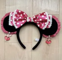 ディズニーピンク水玉カチューシャ