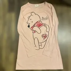 プーさんピンク色ルームウェアS