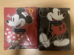 ミッキー&ミニー　レインポンチョ ネイビー&赤　ディズニー　Disney