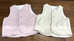 ユニクロ　ボアフリース　ベスト　100 キッズ　2枚セット