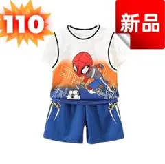 ✨新品✨スパイダーマン風 キッズ 上下セット Tシャツ＆ショートパンツ 110のサムネイル