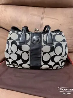 COACH シグネチャー がま口 ショルダーバッグ