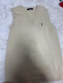 EAST BOY ベージュ Vネック スクールベスト XL