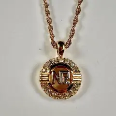 【美品】ニナリッチ NINA RICCI ネックレス NRロゴ ラインストーンのサムネイル