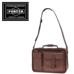 【美品】PORTER『BARON COLLETO』2wayビジネスバッグ チョコ