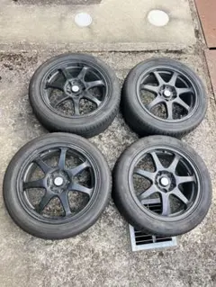【美品バリ山タイヤ付】17インチ アルミホイール 4本セット 215/50R17のサムネイル