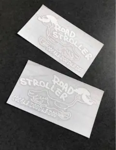 送料無料☆ ロードストローラー ステッカー★ 左右2枚セット 白色