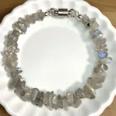 ア*イ様 ラブラドライト細石ブレスレット　内径約16センチ