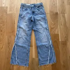ZARA キッズ デニムパンツ カットオフ フレア