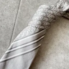 ディオールオム　ネクタイ　トロッター　オブリーク　シルク　ナロータイ　現行