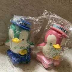 山一證券 ペンギン貯金箱 2体セット ノベルティ