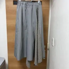 ジーナシス　ロングスカート バイカラー　チェック　可愛い！