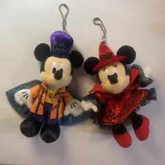 [値下げ]ディズニーランドミッキーミニーハロウィンぬいぐるみバッジ　2011年