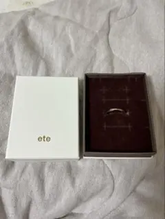 ete ダイヤモンド クロス リング　ピンクゴールドのサムネイル