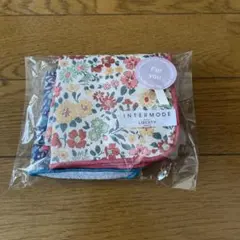 INTERMODE リバティ花柄タオルハンカチ2枚セット