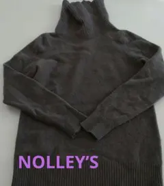 ノーリーズ　ブラウン　タートルネックニット