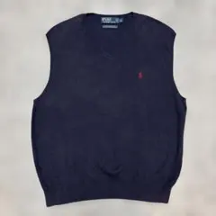 POLO byRalph Lauren Vネック ニットベスト ネイビー　XL
