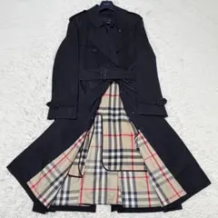 美品　バーバリーロンドン　トレンチ　メガチェック　カシミヤ混　羊毛　ベルト