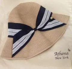 Athena New York リボン付き麦わら帽子 - メルカリ