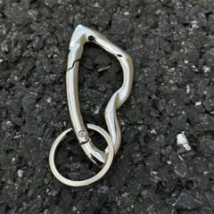 【新品】カラビナ ウェーブデザイン キーホルダー メンズ ストリート