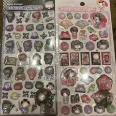 BONBON DROP シール 2枚セット 忍者 舞妓さん