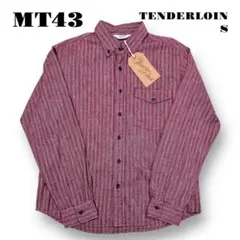 人気品！ TENDERLOIN 長袖シャツ シャンブレー ストライプ レッド S