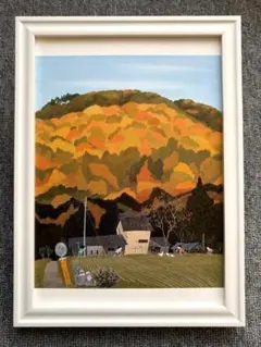 PK額装品 永井博 イラスト 風景 A3額入 ポスター 田園 花 山 ロンバケ PK額装品 永井博 イラスト 風景 A3額入 ポスター 田園 花 山 ロンバケ