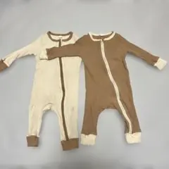 リブ編みロンパース2点セット サイズ90