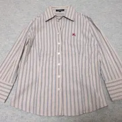 BURBERRY ノバチェック ストライプ シャツ ホースロゴ刺繍 40