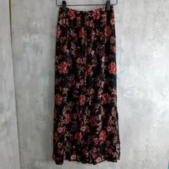 【Kathie LeeCOLLECTION】メキシコ製　花柄ロングスカート　Ⅿ