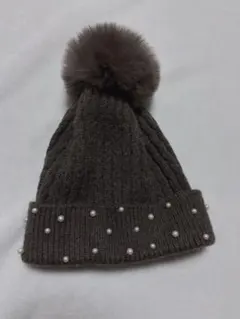 ZARA ポンポン　ニット帽　54